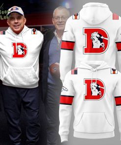 Denver Broncos Coach Sean Payton Throwback White Hoodie – 2025