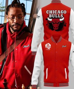 Derrick Rose Night Chicago Bulls Baseball Jacket 2024