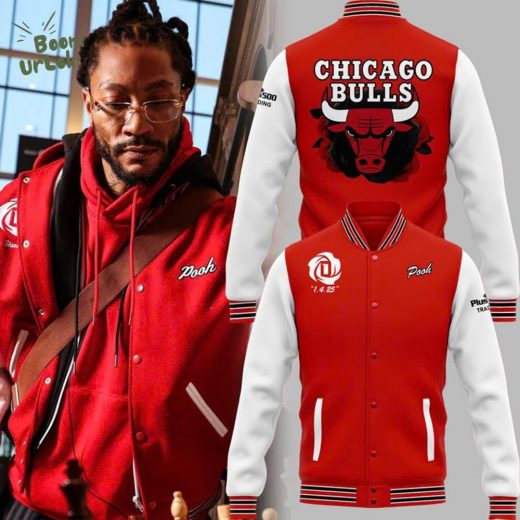 Derrick Rose Night Chicago Bulls Baseball Jacket 2024