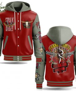 GUNN’S ROSE Hooded Baseball Jacket – Premium Design