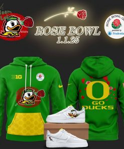 Limited Oregon Ducks x Rose Bowl Game Green Hoodie – 2025 Special Edition