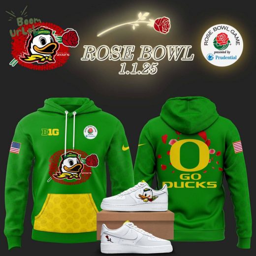 Limited Oregon Ducks x Rose Bowl Game Green Hoodie – 2025 Special Edition