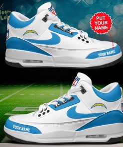 Los Angeles Chargers Air Jordan 3 Shoes Personalized – Custom Football Sneakers