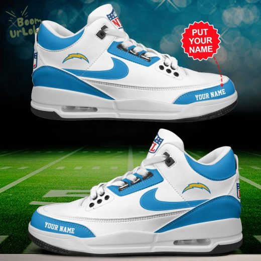 Los Angeles Chargers Air Jordan 3 Shoes Personalized – Custom Football Sneakers