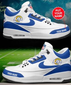Los Angeles Rams Air Jordan 3 Shoes Personalized – Custom Team Sneakers