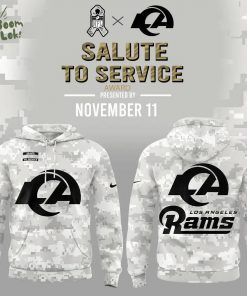 Los Angeles Rams Arctic Camo 2024 Salute to Service Hoodie – Limited Edition