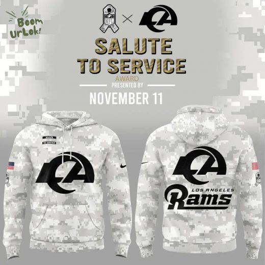 Los Angeles Rams Arctic Camo 2024 Salute to Service Hoodie – Limited Edition