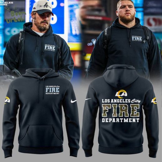 Los Angeles Rams Coach Sean McVay LAFD Camo Fire Hoodie – 2025 Edition