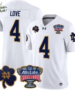 Men’s Notre Dame Fighting Irish 2024 Sugar Bowl Patch Jersey – Limited Edition