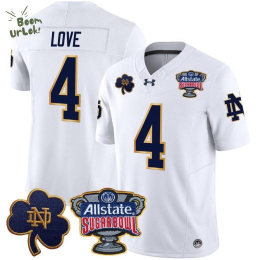 Men’s Notre Dame Fighting Irish 2024 Sugar Bowl Patch Jersey – Limited Edition