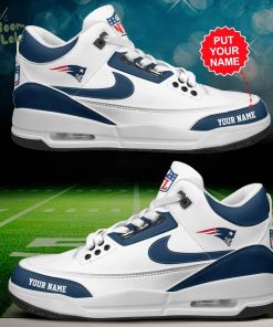 New England Patriots Air Jordan 3 Shoes Personalized – Custom Team Shoes