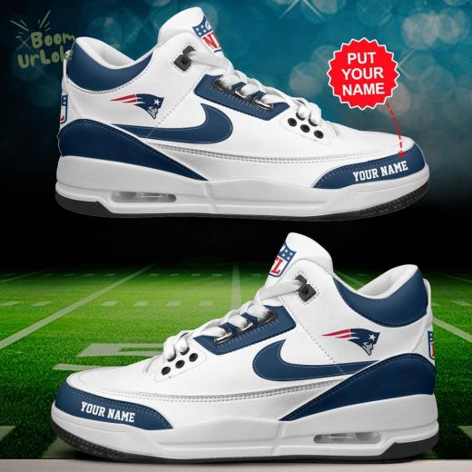 New England Patriots Air Jordan 3 Shoes Personalized – Custom Team Shoes