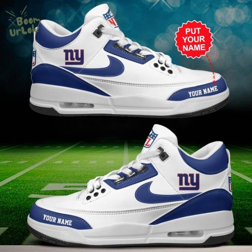 New York Giants Air Jordan 3 Shoes Personalized – Custom Team Sneakers