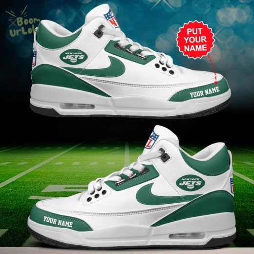 New York Jets Air Jordan 3 Shoes Personalized – Custom Team Sneakers