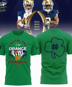 Notre Dame Fighting Irish 2025 Orange Bowl Champions Green Shirt Limited Edition