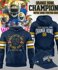 Notre Dame Fighting Irish 2025 Orange Bowl Champions Hoodie