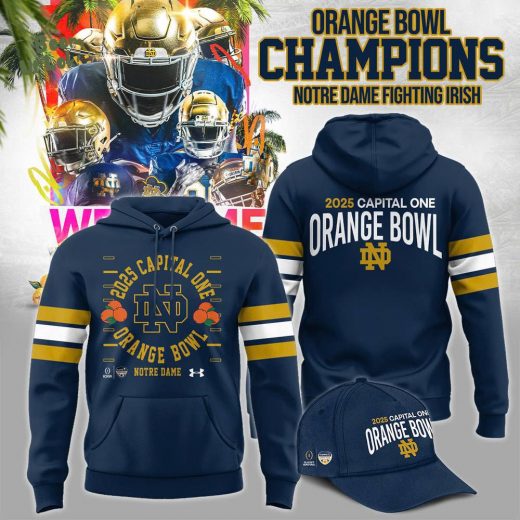 Notre Dame Fighting Irish 2025 Orange Bowl Champions Hoodie