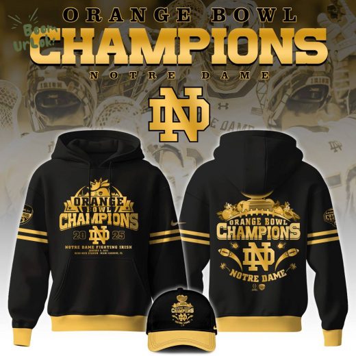 Notre Dame Fighting Irish 2025 Orange Bowl Champions Hoodie Limited Edition