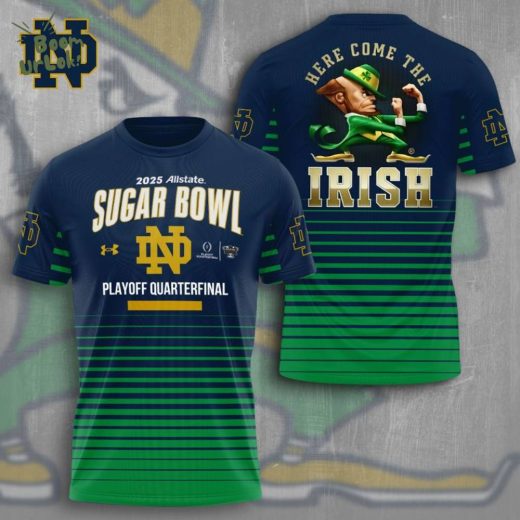 Notre Dame Fighting Irish Football 3D T-shirt – College Fan Apparel