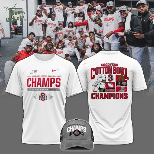 Ohio State Buckeyes Nike College Football Playoff 2025 Cotton Bowl Champions T-Shirt