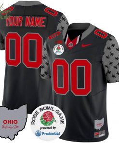 Ohio State Buckeyes Rose Bowl Vapor Limited Custom Black Jersey – Football Fan Gear