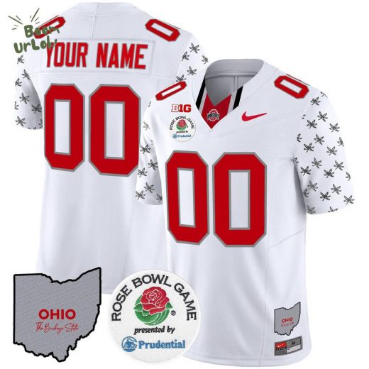 Ohio State Buckeyes Rose Bowl Vapor Limited Custom White Jersey – Official Team Apparel