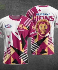 Personalized AFL Brisbane Lions 3D T-shirt – Custom Fan Apparel