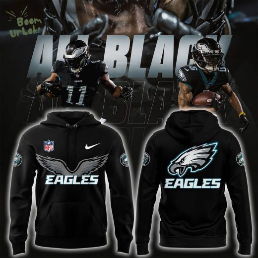 Philadelphia Eagles 2024 New “All Black” Hoodie