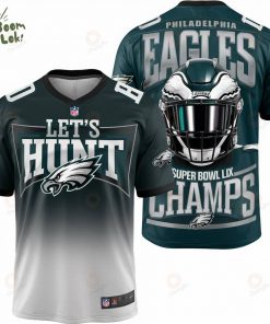 Philadelphia Eagles Let’s Hunt Eagles 2024-25 Championship 3D Football Jersey