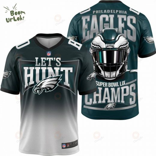 Philadelphia Eagles Let’s Hunt Eagles 2024-25 Championship 3D Football Jersey