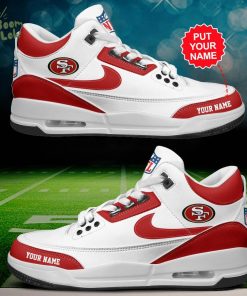 San Francisco 49ers Air Jordan 3 Shoes Personalized – Custom Team Sneakers