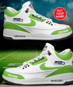 Seattle Seahawks Air Jordan 3 Shoes Personalized – Custom Fan Sneakers