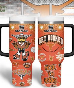 Texas Longhorn 40oz Tumbler with Handle – Premium Insulated Drinkware