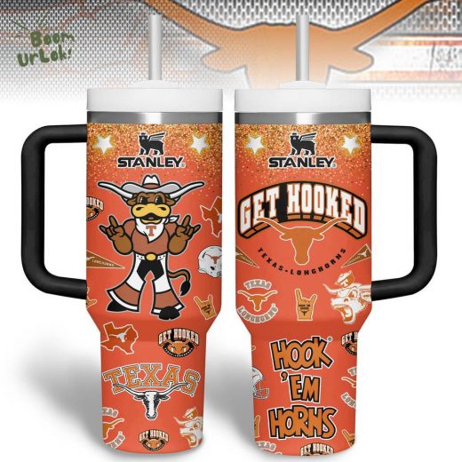 Texas Longhorn 40oz Tumbler with Handle – Premium Insulated Drinkware