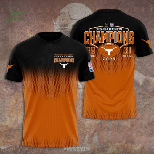 Texas Longhorns Football 3D T-shirt – Premium College Fan Gear