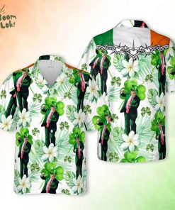 Trump Funny Dancing Irish Flag Hawaiian Shirt – St. Patrick’s Day Edition