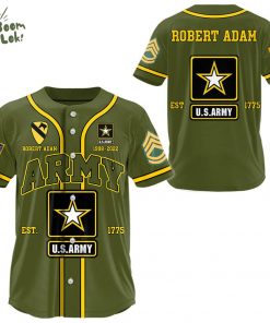 US Military Baseball Jersey – Custom All Branches Rank Division Name for Veterans
