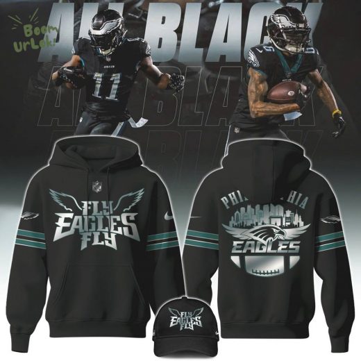 Unisex Philadelphia Eagles 2025 Black Hoodie Jersey Edition