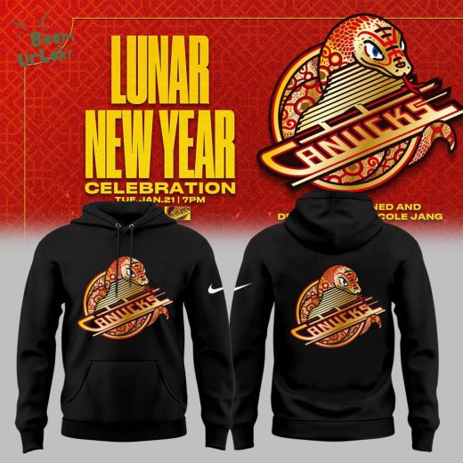 Vancouver Canucks Lunar New Year Black Hoodie – Nicole Jang Design