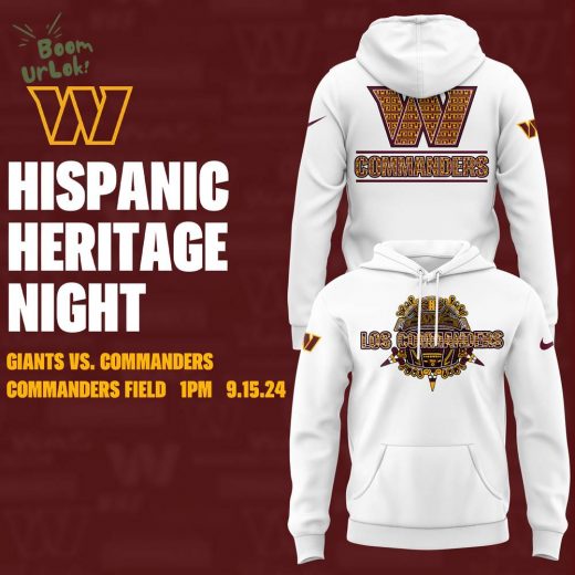 Washington Commanders “Hispanic Heritage Night” White Hoodie 2024