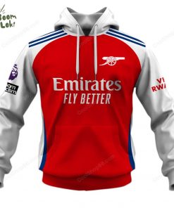 Arsenal F.C. Home Jersey Style Hoodie – Soccer Fan Apparel
