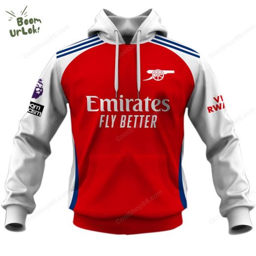 Arsenal F.C. Home Jersey Style Hoodie – Soccer Fan Apparel