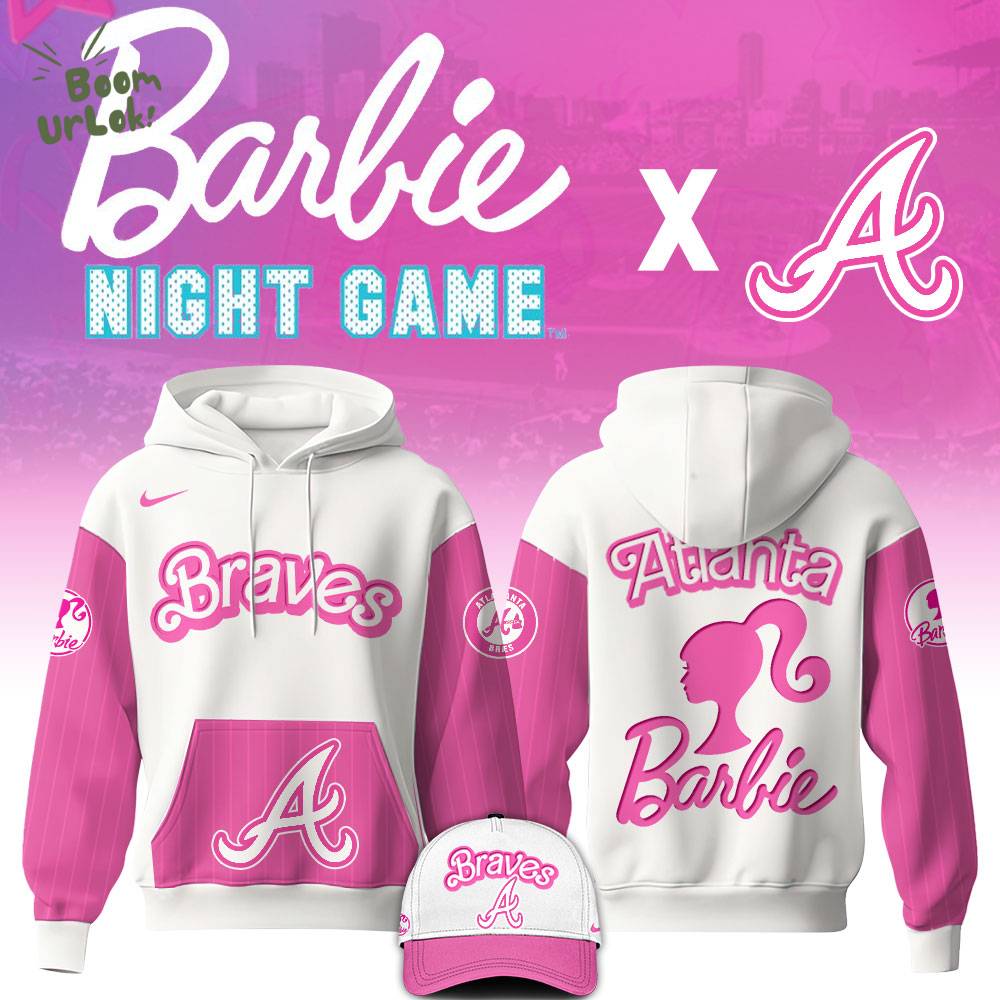 Atlanta Braves MLB x Barbie Night Game Limited Edition Hoodie 2025 Atlanta Braves MLB x Barbie Night Game Limited Edition Hoodie 2025