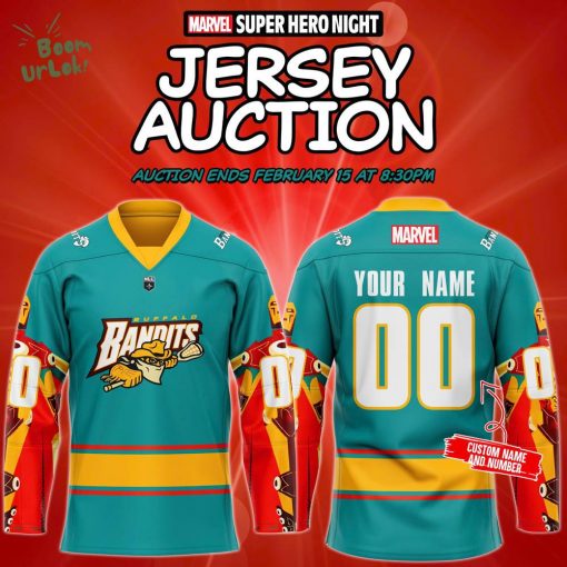 Buffalo Bandits Marvel Super Hero Night Hockey Jersey 2025 – Limited Edition