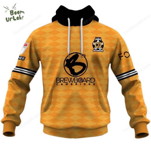 Cambridge United F.C. Home Jersey Style Hoodie – Soccer Team Gear