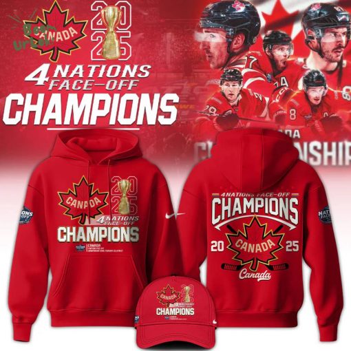 Canada Fanatics Steel 2025 4 Nations Face Off Champions Hoodie – Hockey Fan Gear
