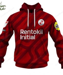 Crawley Town F.C. Home Jersey Style Hoodie – Soccer Supporter Hoodie