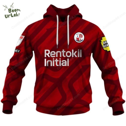 Crawley Town F.C. Home Jersey Style Hoodie – Soccer Supporter Hoodie