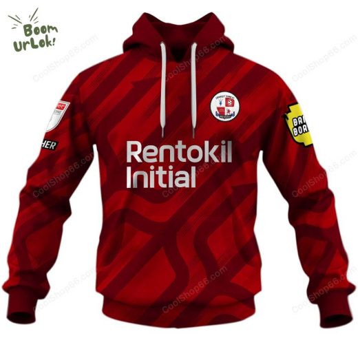 Crawley Town F.C. Home Jersey Style Hoodie – Soccer Supporter Hoodie