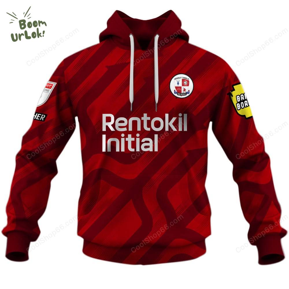 Crawley Town F.C. Home Jersey Style Hoodie - Soccer Supporter Hoodie Crawley Town F.C. Home Jersey Style Hoodie - Soccer Supporter Hoodie